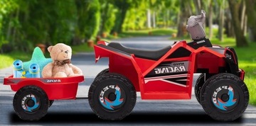 АККУМУЛЯТОРНЫЙ КВАДРАВИД ДОРОЖНЫЙ С ПРИЦЕПОМ И МЕГАФОНОМ XMX630T