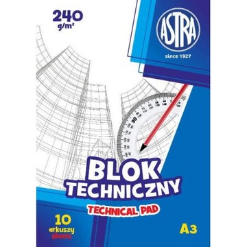 Blok techniczny ASTRAPAP A3 240g