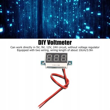 Цифровой вольтметр постоянного тока 4-40 В DIY, стабильный высокий уровень