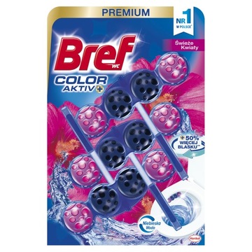 ZAWIESZKA DO WC BREF COLOR AKTIV KWIATY 3X 50G