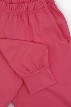 Spodnie piżamowe ze ściągaczem Różowe XS
