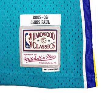 БИРЮЗОВАЯ ФУТБОЛКА MITCHELL&NESS NBA NEW ORLEAN HORNETS CHRIS PAUL - L