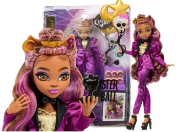 MONSTER BALL LALKA MONSTER HIGH CLAWDEEN WOLF lalka w imprezowym stroju