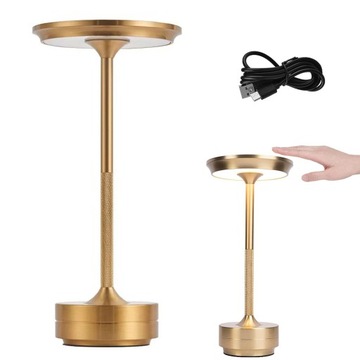 CAŁKOWICIE ALUMINIOWA, DOTYKOWA LAMPA STOŁOWA, METALOWA LAMPKA NOCNA 5w