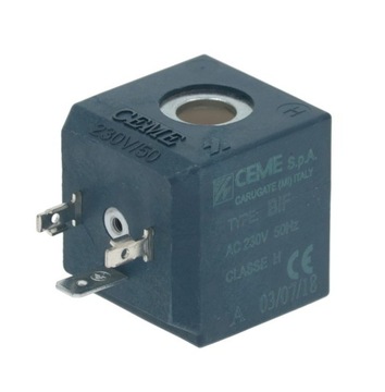 Cewka do elektrozaworu 230V 6W z otworem Ø13mm CEME BIF-R
