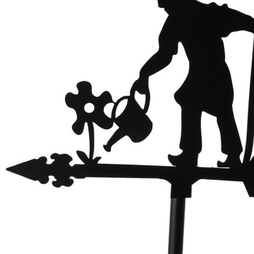 Металлический флюгер, черный, нержавеющая сталь, уличный ветер, ретро-фермер