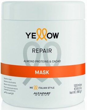 Maska do włosów odbudowująca Alfaparf Yellow Repair 1000ml regeneruje włosy