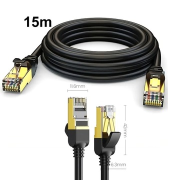 Сетевой кабель LAN ETHERNET RJ45 CAT6A 6A UTP 15 м