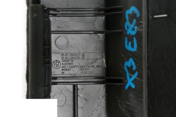 BMW X3 E83 Панель багажника левая черная