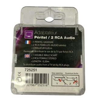 АУДИО-адаптер EURO SCART 2 RCA Адаптер Optex