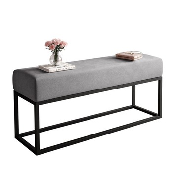 Ławka tapicerowana loft CANDY II czarny stelaż 90
