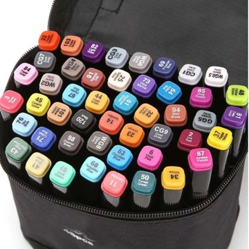 АЛКОГОЛЬНЫЕ МАРКЕРЫ 48 шт фломастеры, фломастеры, двусторонние маркеры + PRO BAG