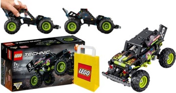 2W1 LEGO TECHNIC MONSTER TRUCK MONSTER JAM GRAVE DIGGER PULL BACK SYSTEM