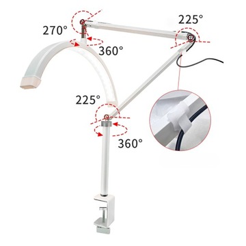 Светодиодная настольная лампа для красоты, бестеневая дуга, для процедур макияжа ресниц