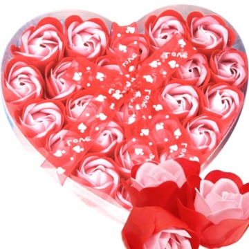 RÓŻE KĄPIELOWE PŁATKI RÓŻ BOX KWIATY MYDLANE RÓŻA PREZENT DLA NIEJ KOBIETY