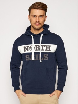 Bluza z kapturem kangurka logo North Sails XL