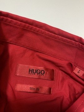 Hugo Boss RED Slim Fit ORYGINALNA czerwona KOSZULA
