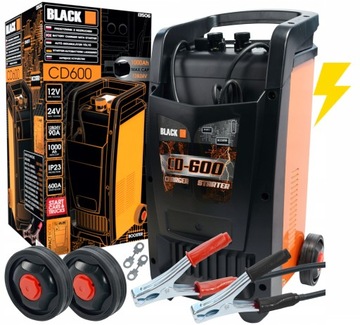 PROSTOWNIK Z ROZRUCHEM JUMP STARTER DO AKUMULATORÓW 12V 24V 600A HIT SEZONU