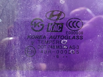 HYUNDAI TUCSON I 04-10 SKLO (OKNO) DVEŘNÍ LEVÝ ZADNÍ