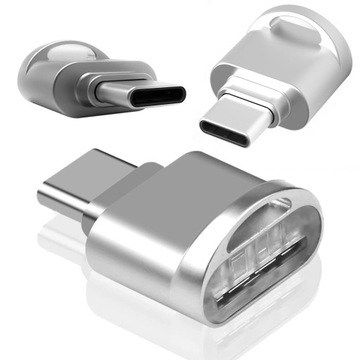 Aluminiowy Czytnik kart pamięci microSD USB Typ-C