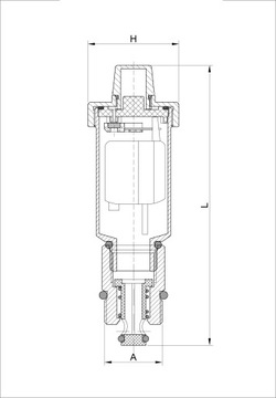 Воздухоотводчик автоматический 1/2 вертикальный, латунь