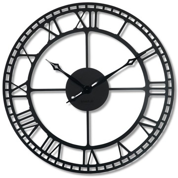 Zegar ścienny metalowy z21a-1-1-x 80cm, kolor czarny