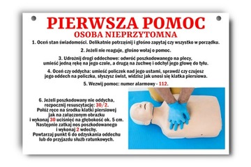 Tablica pierwsza pomoc plansza pierwszą pomocą A3