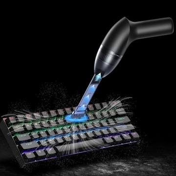 МОЩНЫЙ БЕСПРОВОДНОЙ ПЫЛЕСОС С НАВЕСКОЙ ДЛЯ КЛАВИАТУРЫ И НОУТБУКА С LED 65ВТ USB