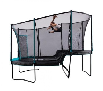 TP Toys Trampolina stalowa Infinity z siatką czarna 447x292x320 cm Basic