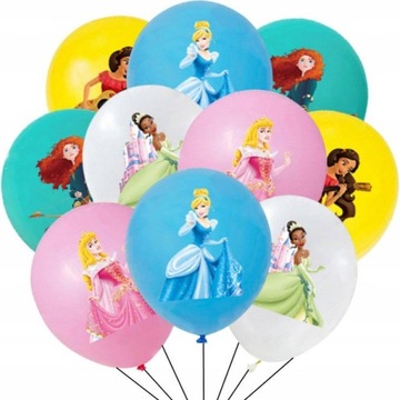 BALONY KSIĘŻNICZKI ZESTAW BALONÓW WIELE WZORÓW