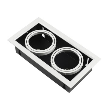 ДВОЙНОЙ ФОНАРЬ СКРЫТОГО МОНТАЖА AR111 ES111 GU10 БЕЛЫЙ