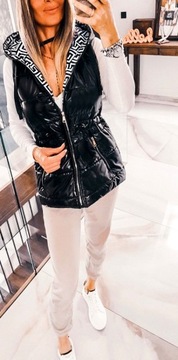 ЖЕНСКИЙ ЖИЛЕТ С РУКАВАМИ В РЕБРУСКУ 2/3