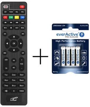 Pilot oryginalny do tunerów DVB-T LTC LXP401HD + BATERIE LR03 - 4 sztuki