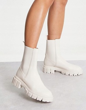 БОТИНКИ CHELSEA ECRU 4KW NG3__39 STRADIVARIUS