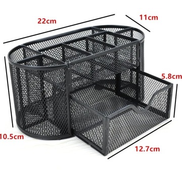 МЕТАЛЛИЧЕСКИЙ НАСТОЛЬНЫЙ ОРГАНАЙЗЕР ДЛЯ ИНСТРУМЕНТОВ С 9 ОТДЕЛЕНИЯМИ для заметок и ручек