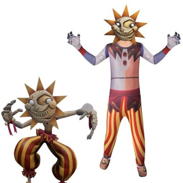 Косплей Аниме Sundrop FNAF Sun клоун одежда для мальчика