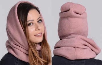 Зимний комплект ШАПКА+ЮБКА ФЛИС РОЗОВЫЙ K4