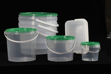 КРУГЛОЕ ВЕДРО + КРЫШКА 10Л КОРМОВ НА 5 шт.,