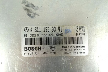 JEDNOTKA MOTORU MERCEDES VITO 638 W638 2.2 CDI A6111530391 0281011067