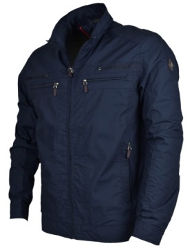 МУЖСКАЯ ВЕСЕННЯЯ КУРТКА M, ЭЛЕГАНТНАЯ, ДЫШАЩИЙ ХЛОПОК, ТЕМНО-СИНИЙ WX53