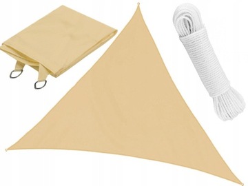 СОЛНЕЧНЫЙ ПАРУС, ВОДОНЕПРОНИЦАЕМЫЙ, ТРЕУГОЛЬНЫЙ, ТЕНТ 5х5х5М, УФ+ ЩИТ
