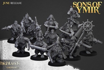 Dwarf Pirates x 10 - Highlands Miniatures