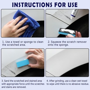 НАБОР ДЛЯ УДАЛЕНИЯ ЦАРАПИН ПАСТА С Губкой - 80г