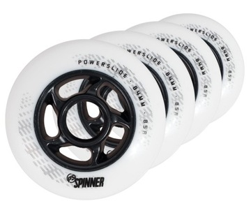 Kółka do rolek Powerslide SPINNER 84mm 85A Białe 4szt.