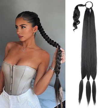 KUCYK WARKOCZ DOCZEPIANY PIĘKNA BARDZO DŁUGA KITKA NA GUMCE WŁOSY DOPINANE