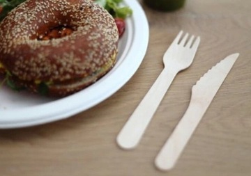 ДЕРЕВЯННЫЕ НОЖИ ЭКО одноразовый нож 100 шт.