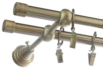 Карниз металлический, диаметр 16, двойной, 470 см.