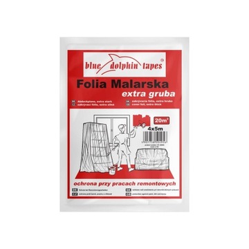 Folia malarska EXTRA GRUBA Blue dolphin 5 m x 4 m x 49 µm