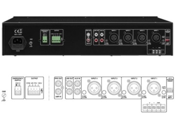 СМЕШИВАЮЩИЙ УСИЛИТЕЛЬ MONACOR PA-900 PA СИСТЕМА 5 КАНАЛОВ 120 Вт RMS 4 ОМ
