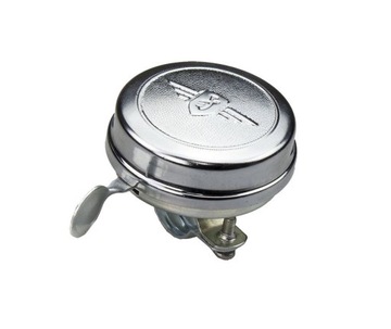 DZWONEK ROWEROWY CHROMOWANY W STYLU RETRO